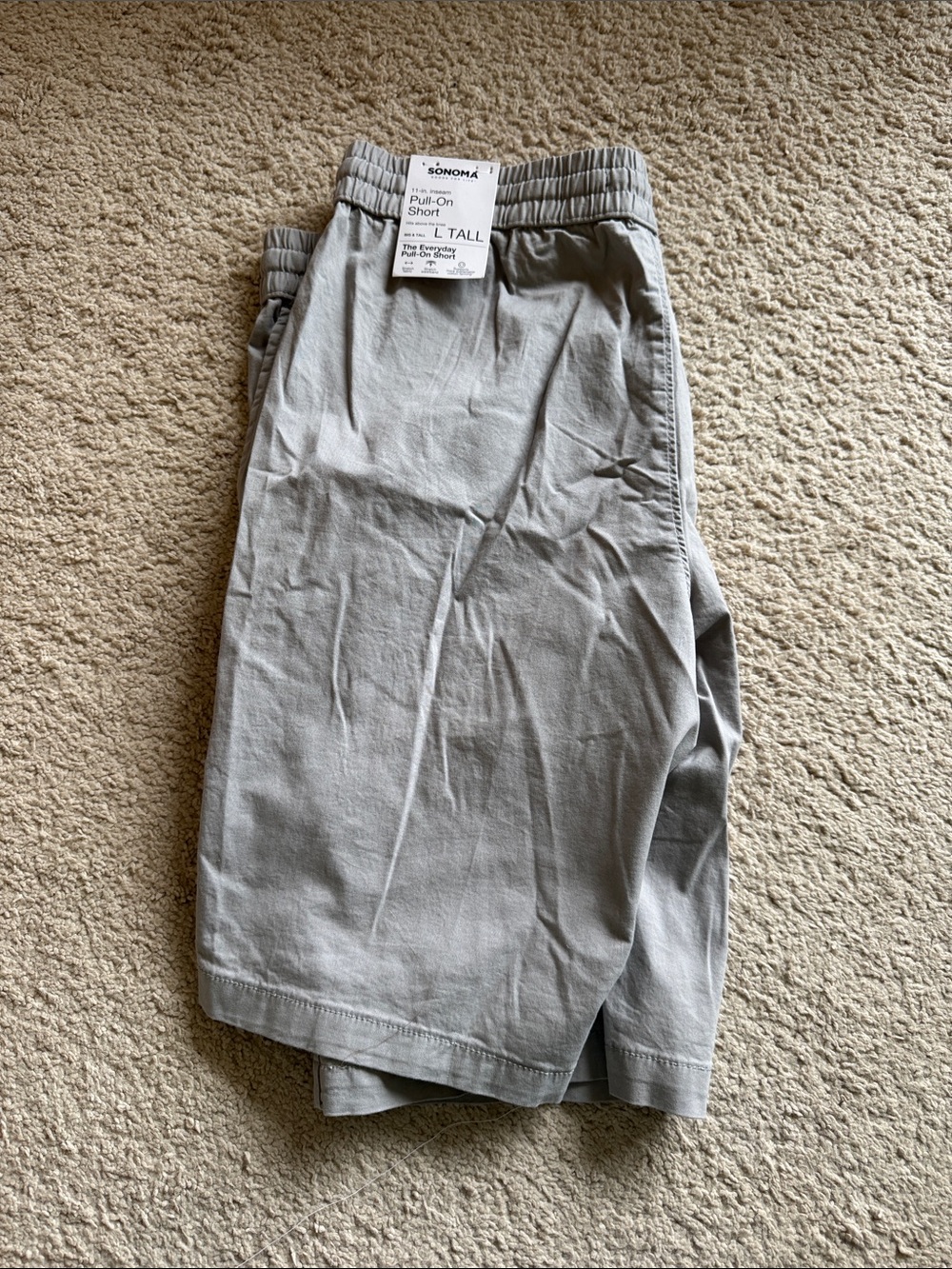 Sonoma Tall Pull-On Shorts in Light Gray